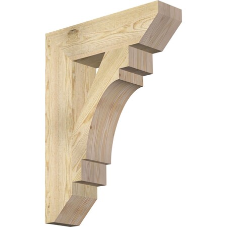 Ekena Millwork Merced Slat Rough Sawn Bracket, Douglas Fir, 6"W x 24"D x 32"H BKT06X24X32MRC06RDF